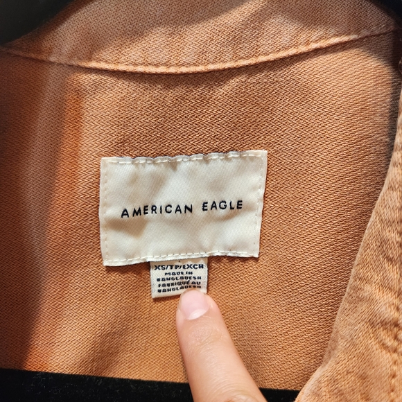 American Eagle, Women's Caramel Button Up Shirt, Size XS - Picture 2 of 8